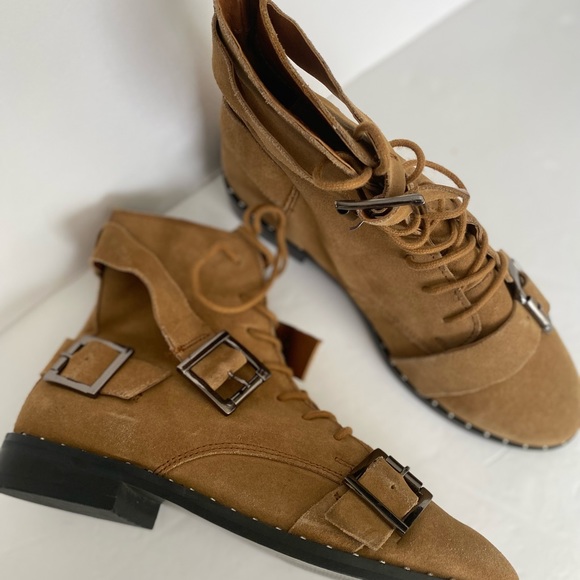 ASOS Arabelle lace-up buckle suede boots Size 5.5 - Picture 3 of 17